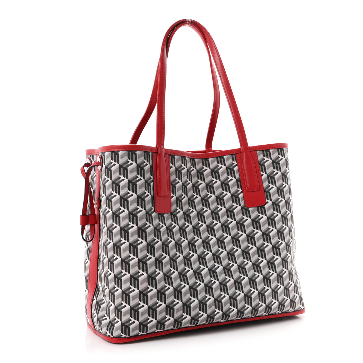 MCM Visetos Medium Liz Reversible Shopper Tote Ruby Red 6 of 17