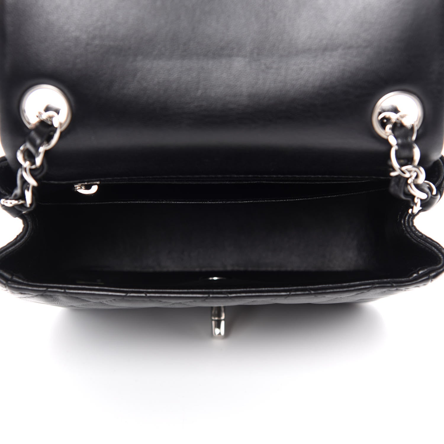 Chanel Lambskin Quilted Mini Square Flap Black 5 of 11