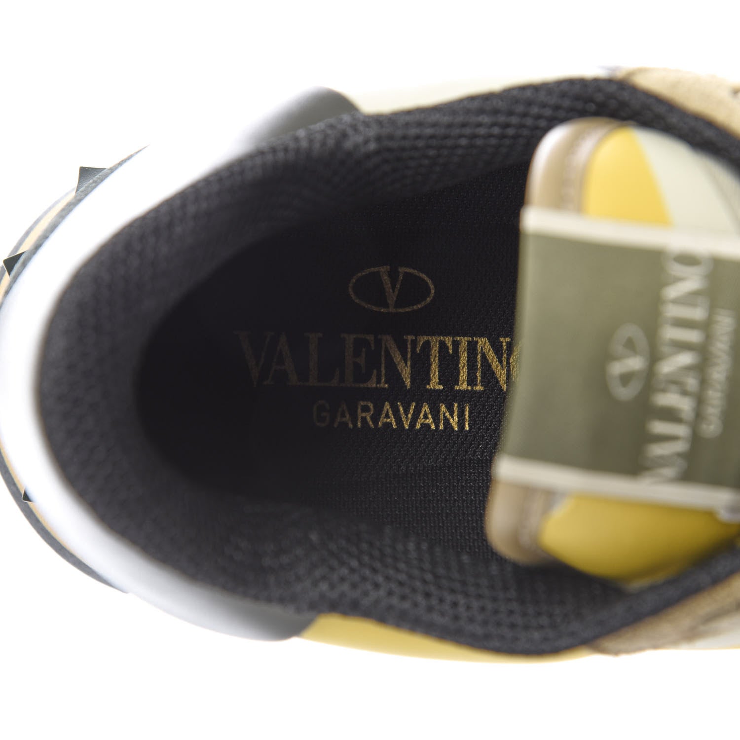 Valentino Garavani Nappa Suede Camouflage Mens Rockrunner Sneakers 41 Yellow Multicolor 7 of 10
