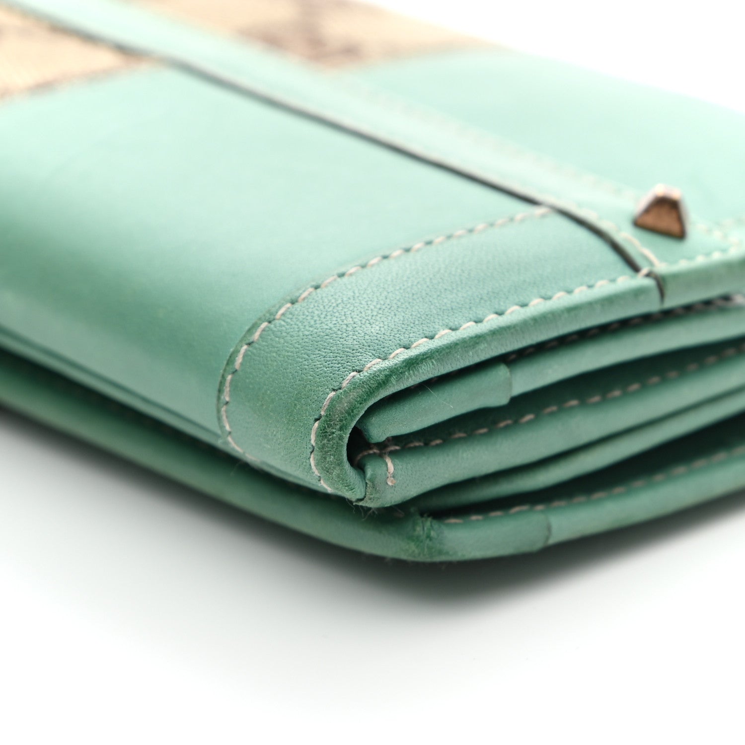 Gucci Calfskin Monogram Continental Wallet Green 14 of 14