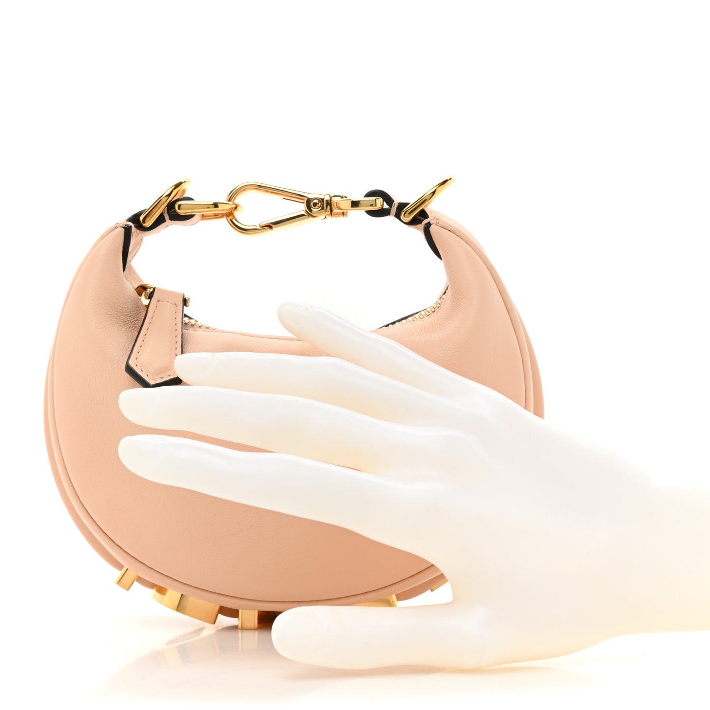 Vitello Grace Matte Nano Fendigraphy Hobo Charm Light Rose