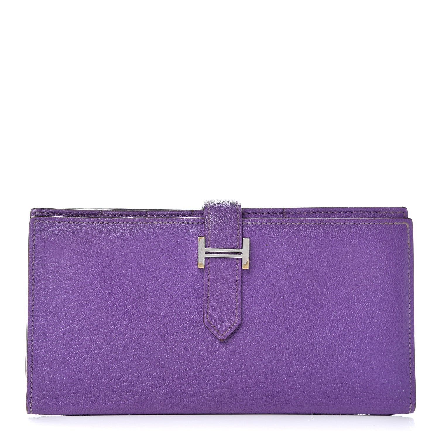 Hermes Chevre Mysore Bearn Gusset Wallet Parme 1 of 14