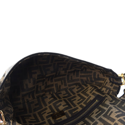 Fendi Fabric Jacquard FF 1974 Medium Baguette Tobacco Moro Black 5 of 11