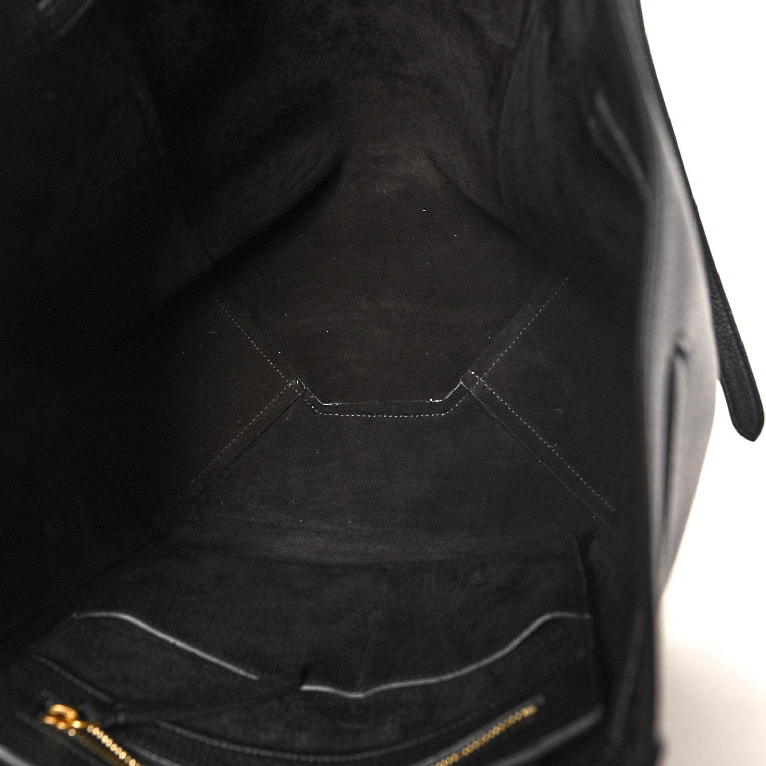 Celine Soft Grained Calfskin Small Belt Cabas Phantom Black 5 of 10