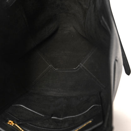 Celine Soft Grained Calfskin Small Belt Cabas Phantom Black 5 of 10