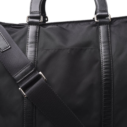 Prada Tessuto Nylon Saffiano Weekender Black 6 of 8