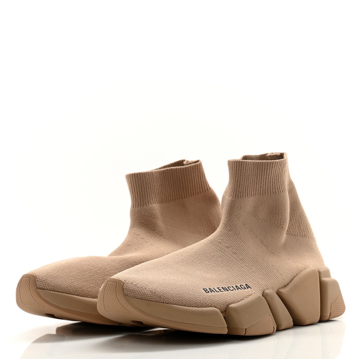 Balenciaga Technical 3D Recycled Knit Womens Speed 2.0 Sneakers 37 Monocolor Beige 3 of 9