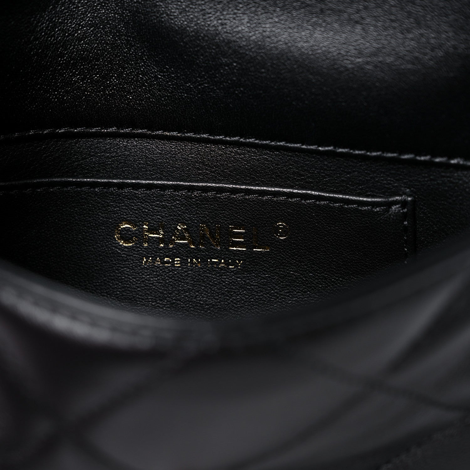 Chanel Lambskin Quilted Mini Chain Rows Flap Black 5 of 8