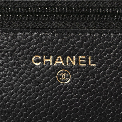 Chanel Caviar Quilted Wallet On Chain WOC Black 5 of 10