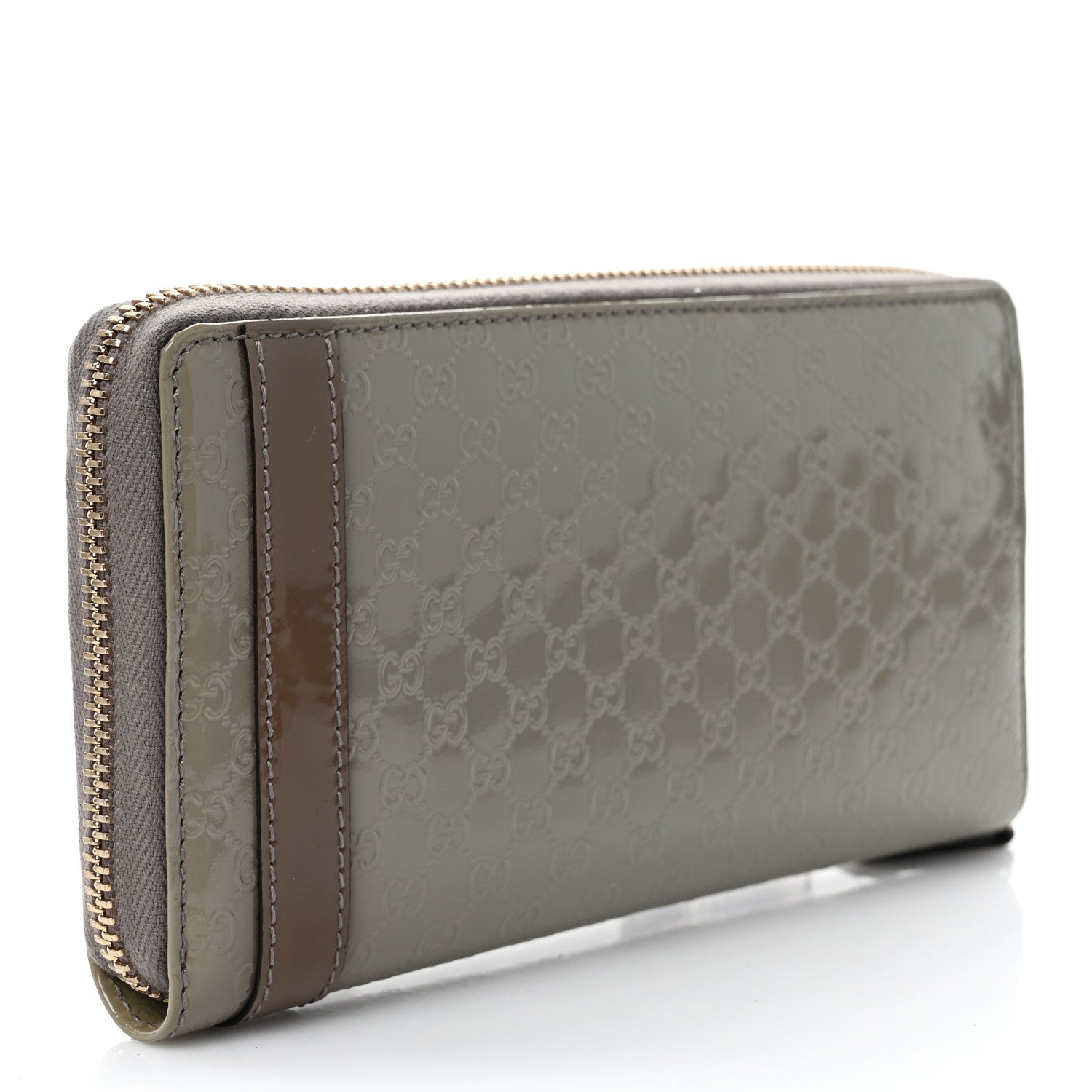 Gucci Patent Microguccissima Nice Zip Around Wallet 3 of 8