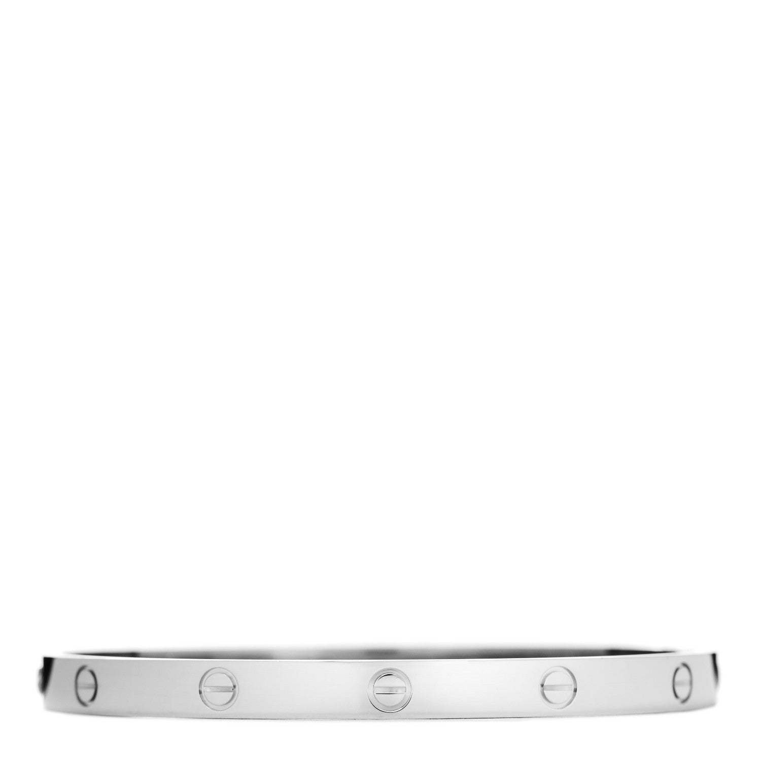 Cartier 18K White Gold LOVE Bracelet 21 3 of 5