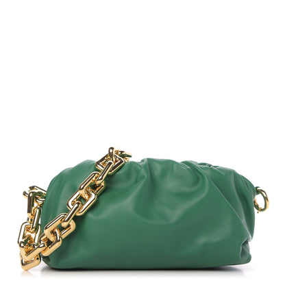 Bottega Veneta Calfskin The Pouch Chain Racing Green 1 of 9