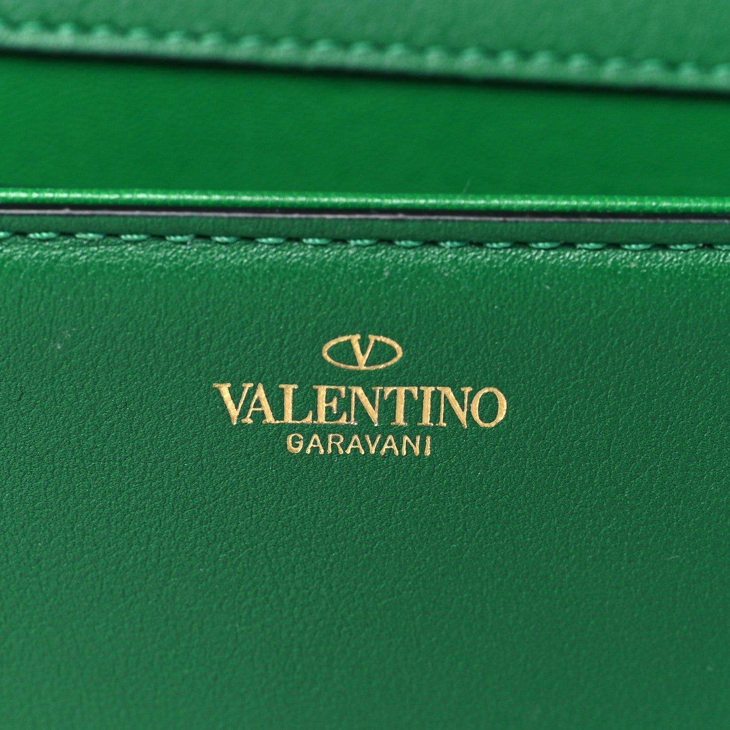 Valentino Garavani Calfskin Vlogo Loco Shoulder Bag Gea Green 6 of 8