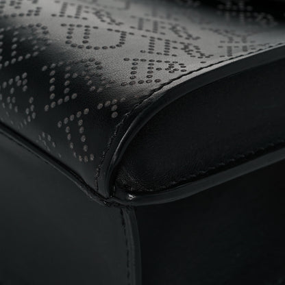Burberry Calfskin Perforated Small Macken Crossbody Bag Black 9 of 13