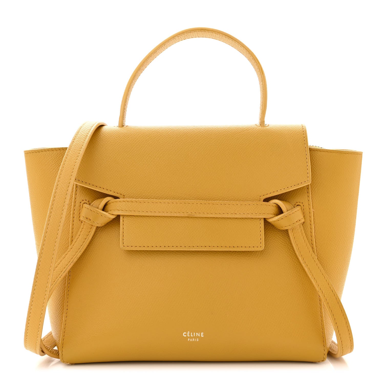 Celine Grained Calfskin Nano Belt Bag Sunflower 1 of 12