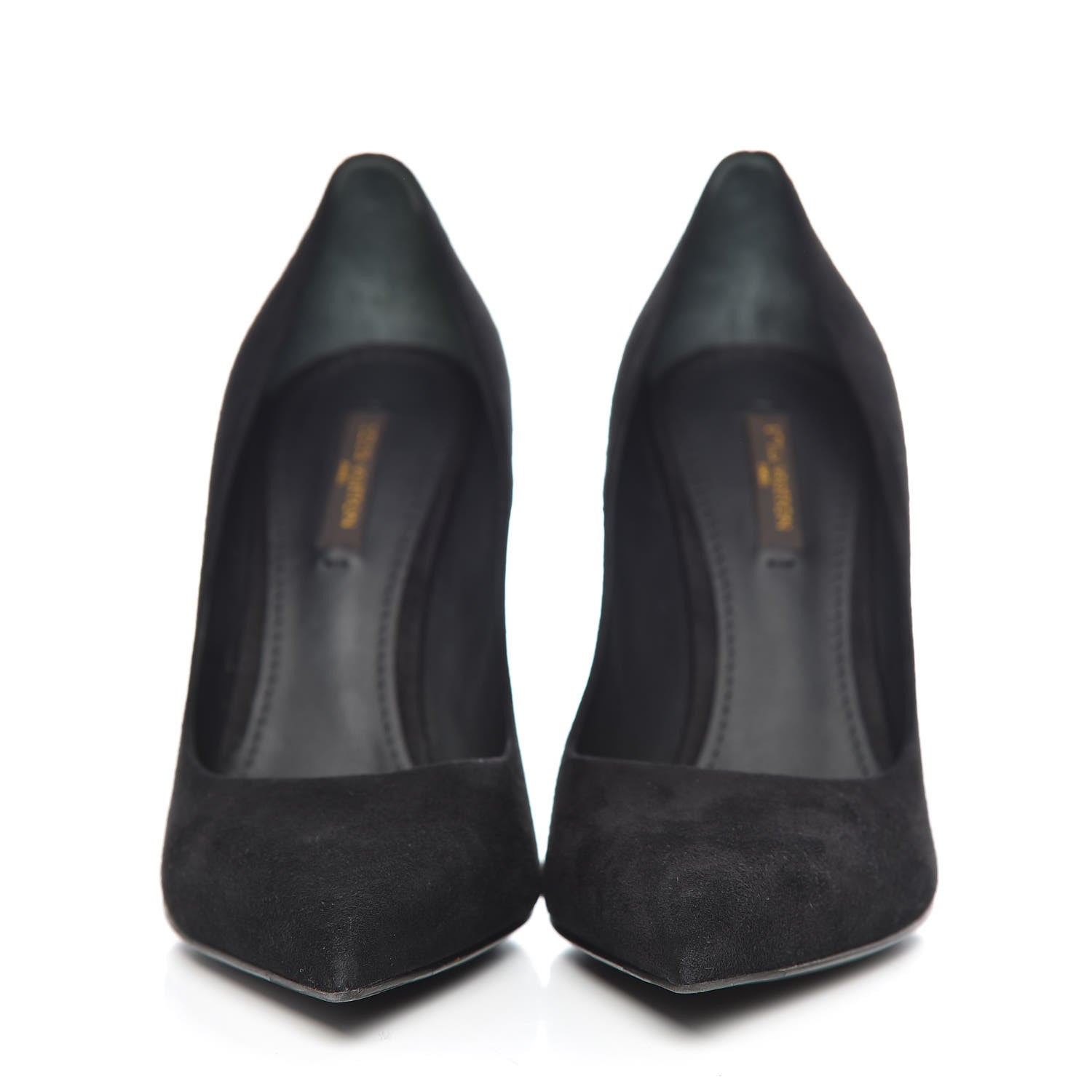Louis Vuitton Suede Eyeline Pumps 38 Black 2 of 9