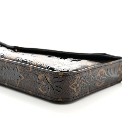 Louis Vuitton Monogram Blossom Pochette Felicie Chain Wallet Black 9 of 9
