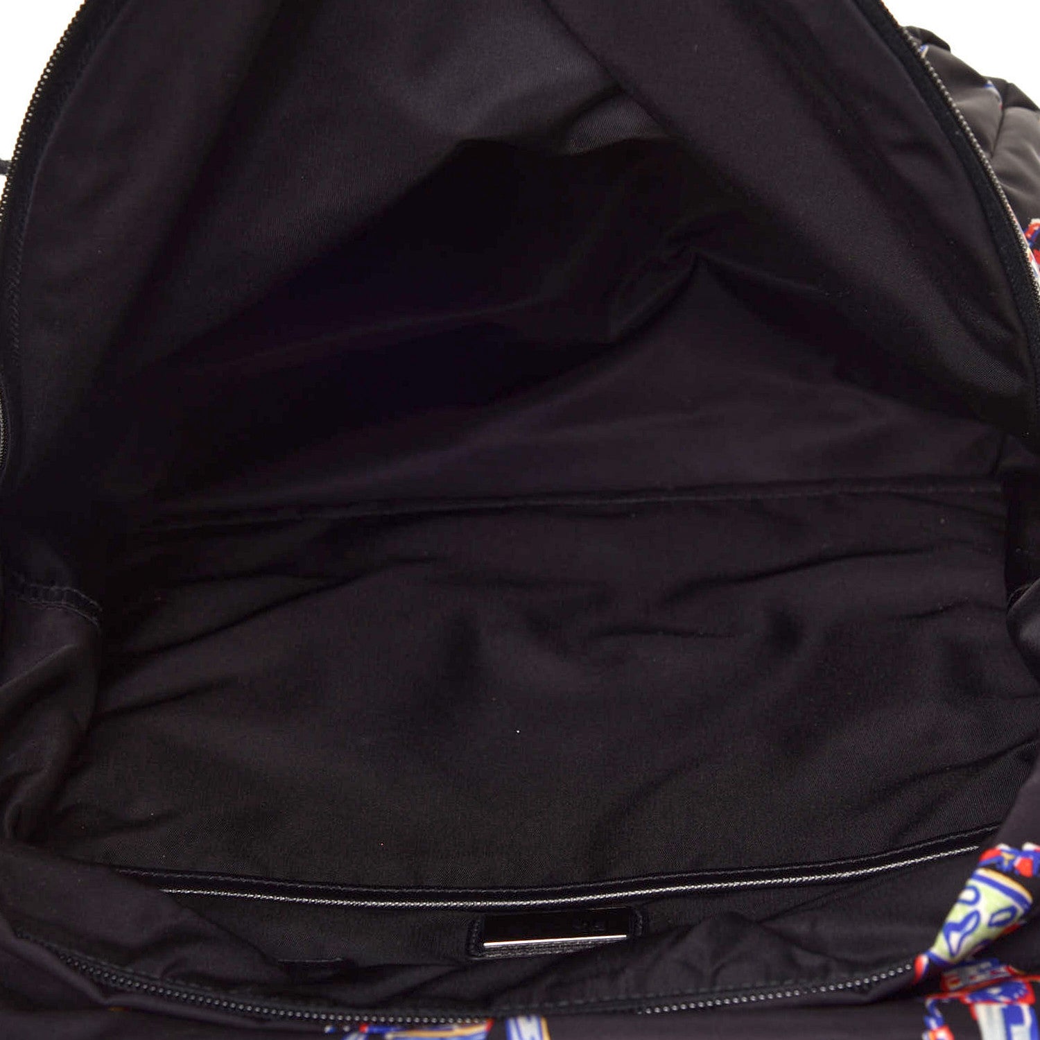 Prada Nylon Saffiano Robot Print Backpack Black 4 of 4