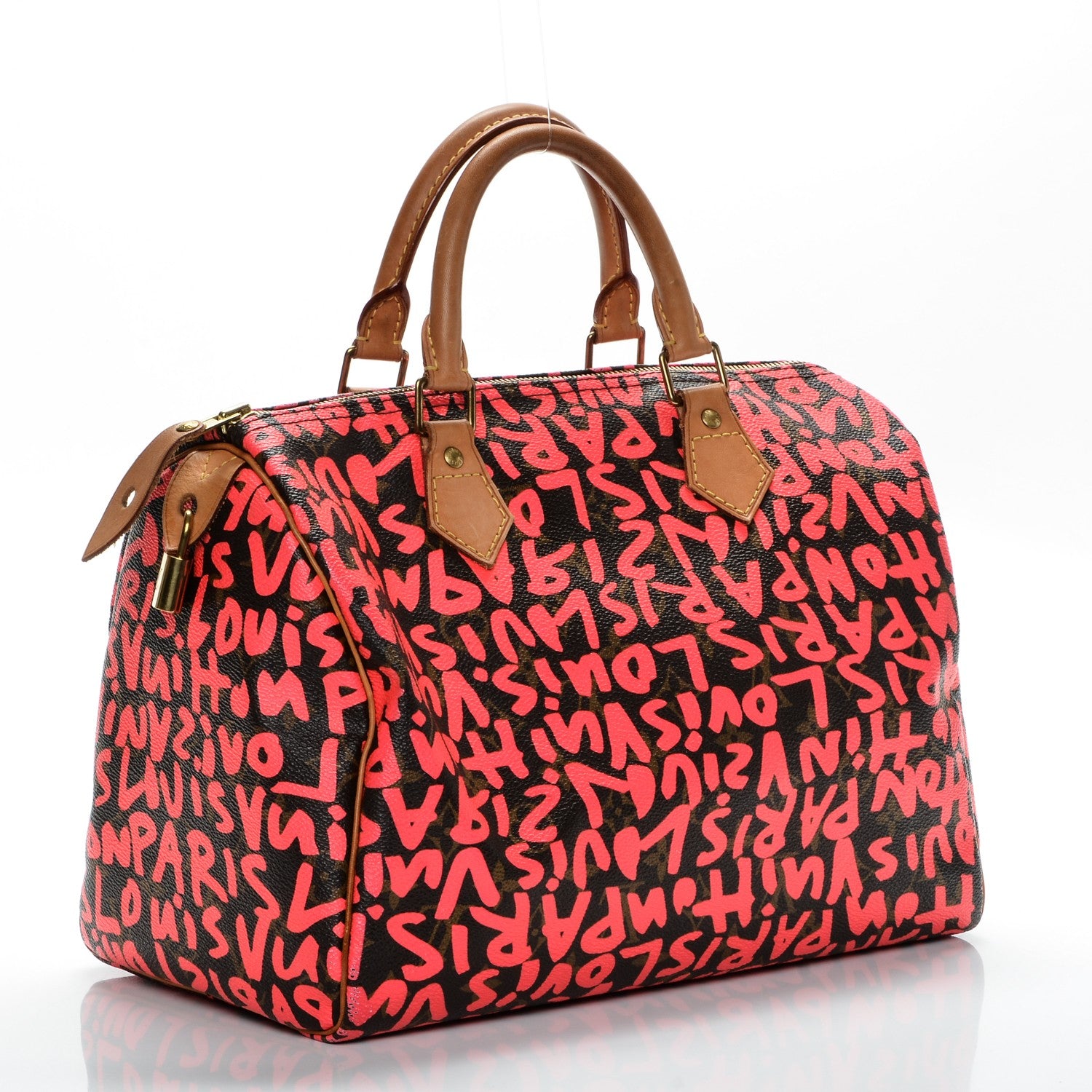 Louis Vuitton Monogram Graffiti Speedy 30 Fuchsia 3 of 7
