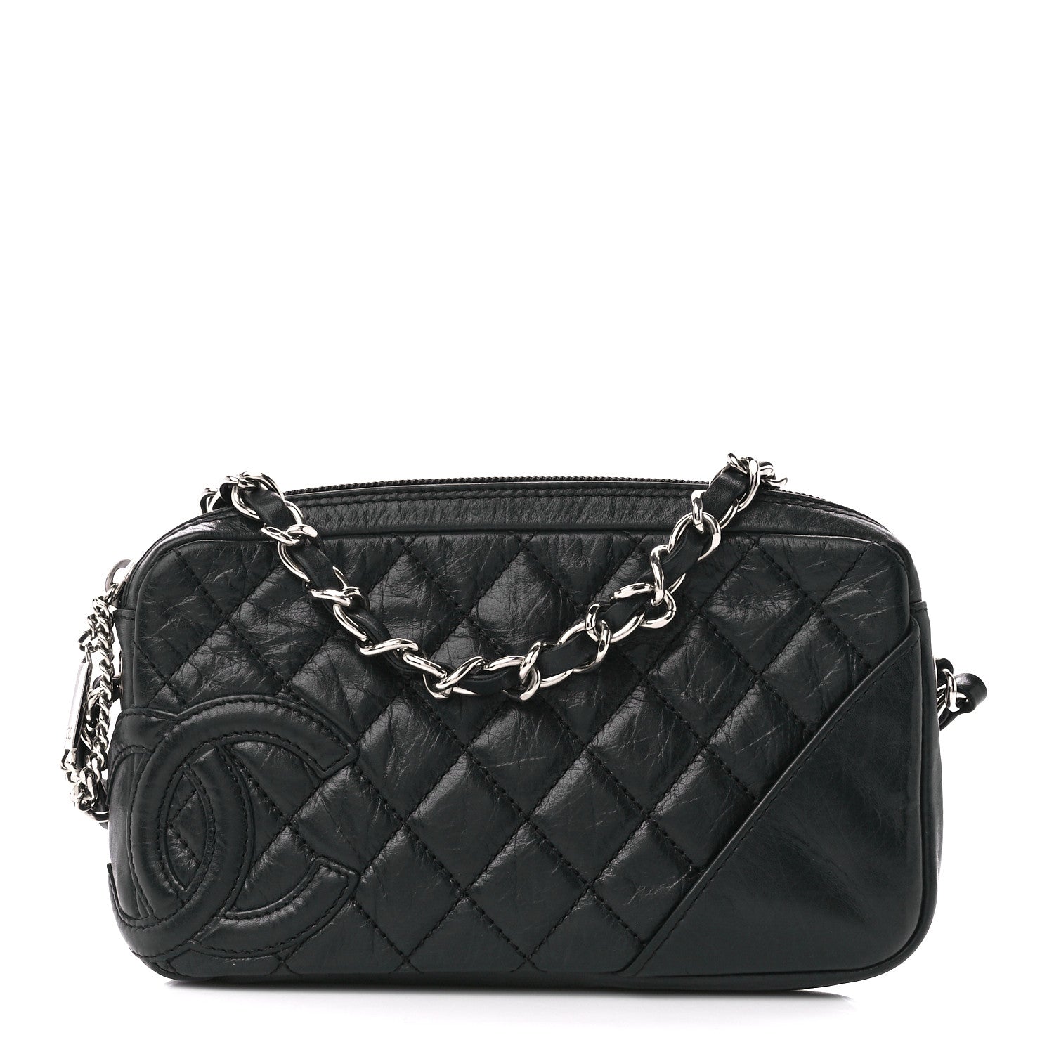 Chanel Aged Calfskin Quilted Cambon Pochette Black 1 of 10