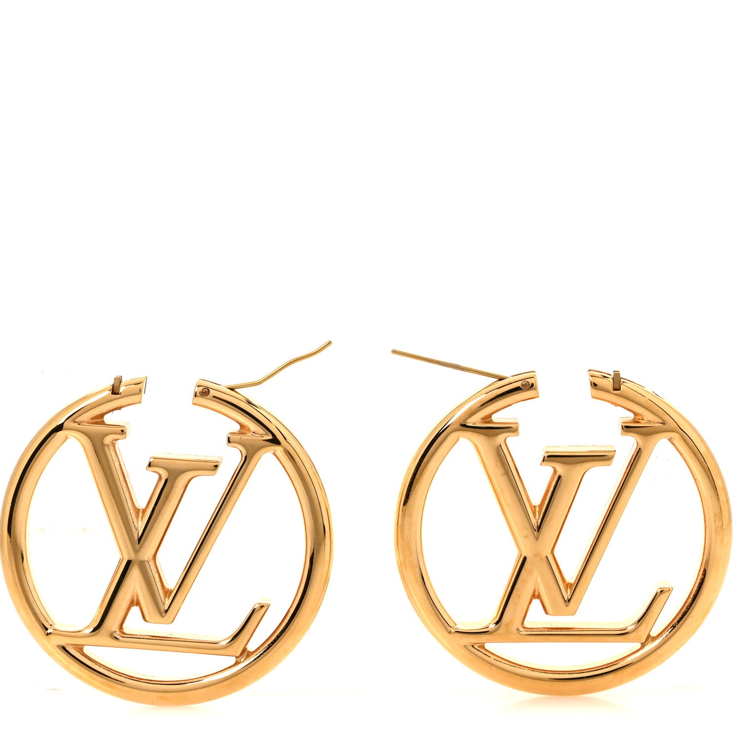 Metal Louise Hoop Earrings Gold