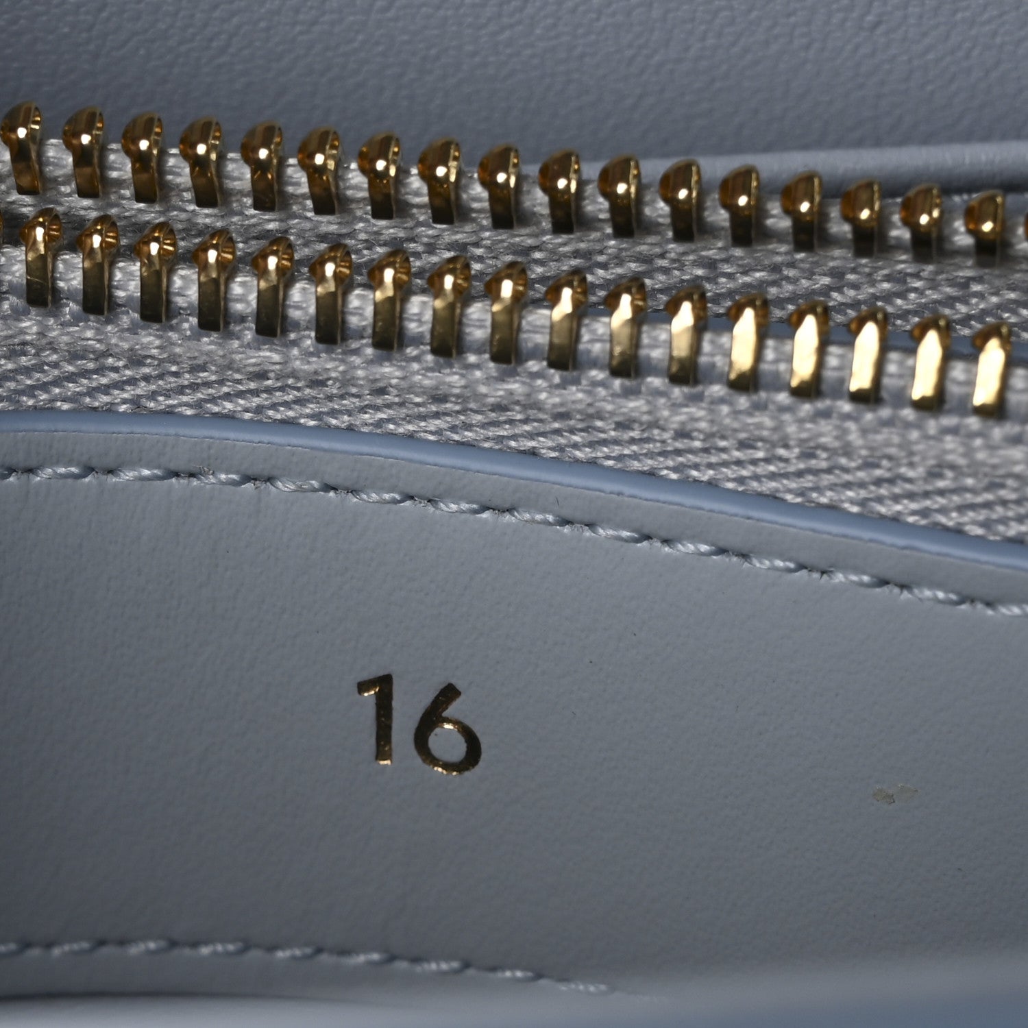 Celine Satinated Calfskin Mini 16 Top Handle Bag Pale Blue 7 of 13
