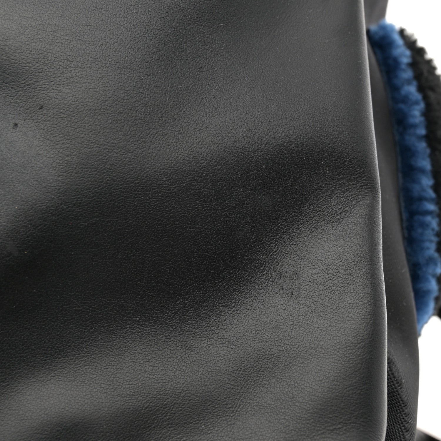 Fendi Nylon Calfskin Shearling Emoticon Backpack Black 14 of 15