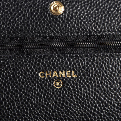 Chanel Caviar Quilted Wallet On Chain WOC Black 6 of 9
