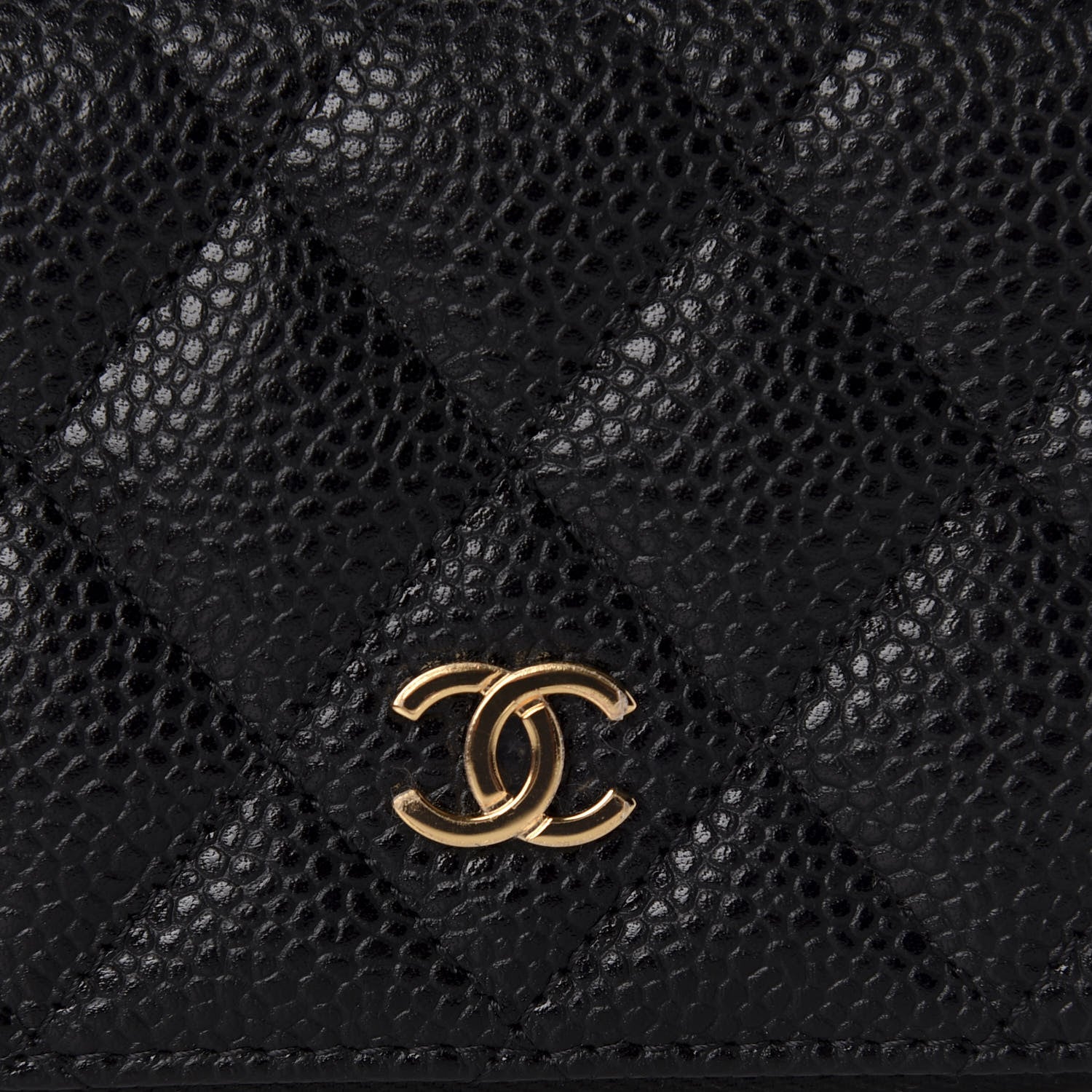 Chanel Caviar Quilted Zip Card Holder Black 8 of 9