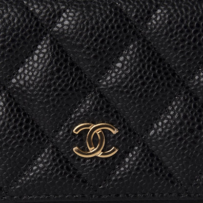 Chanel Caviar Quilted Zip Card Holder Black 8 of 9
