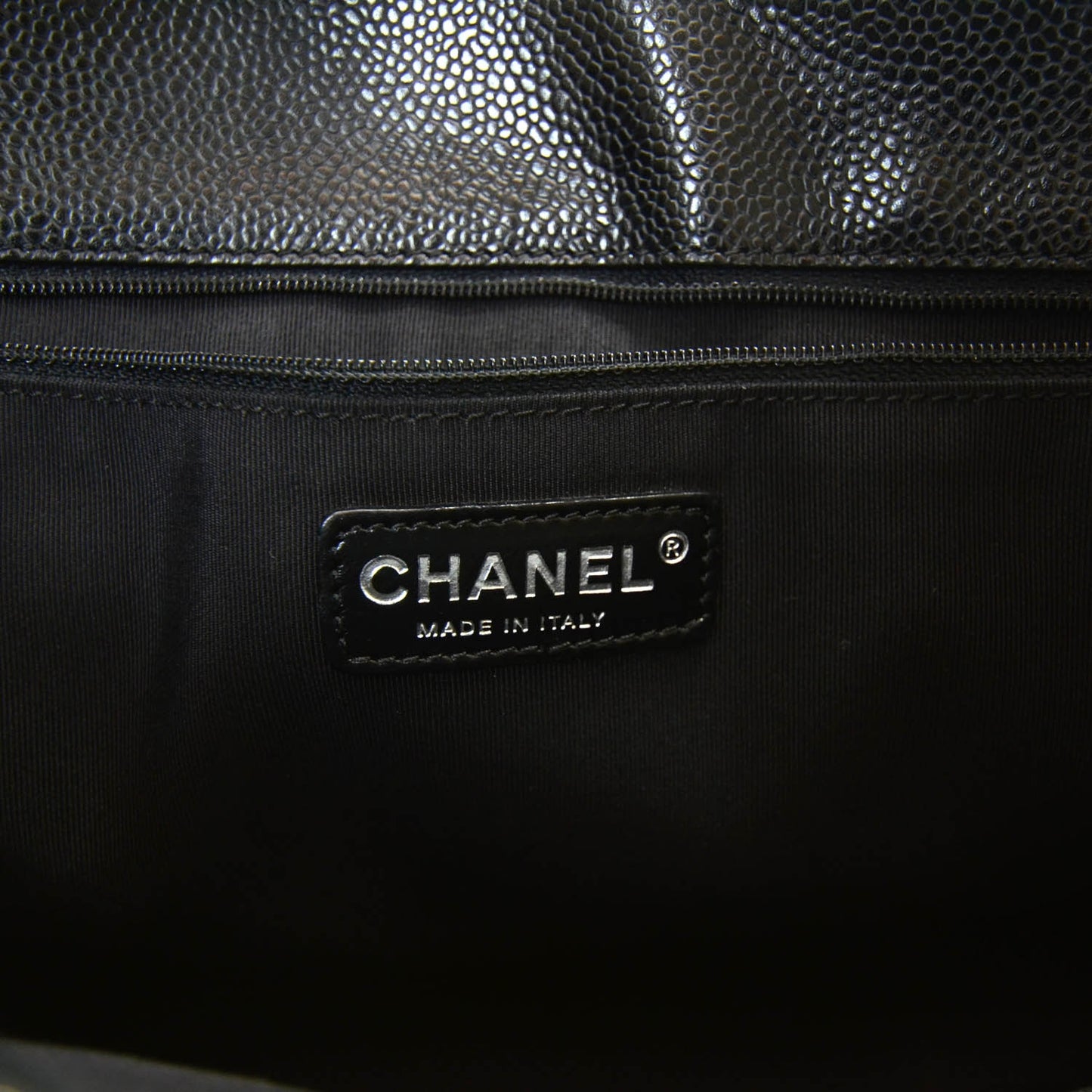 Caviar Quilted Grand Shopping Tote GST Black