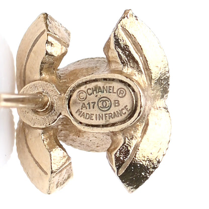 Chanel Crystal Timeless CC Earrings Gold Light Pink 4 of 5