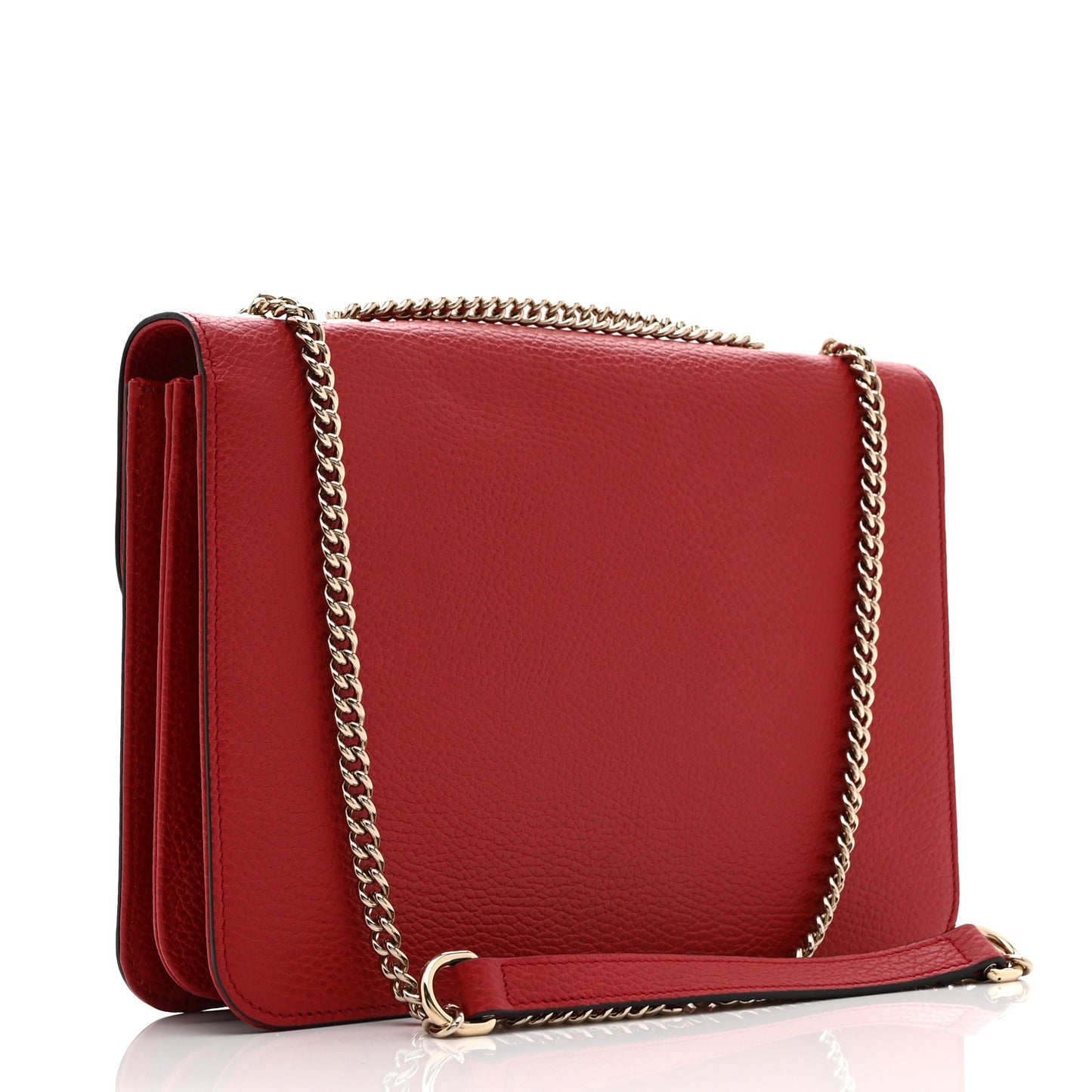 Dollar Calfskin Interlocking G Shoulder Bag Red
