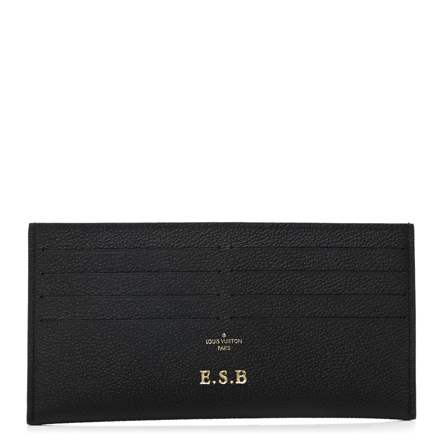 Louis Vuitton Calfskin Felicie Chain Wallet Card Holder Insert Black 1 of 6