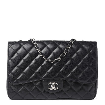 Chanel Caviar Quilted Jumbo Single Flap Black 1 of 10