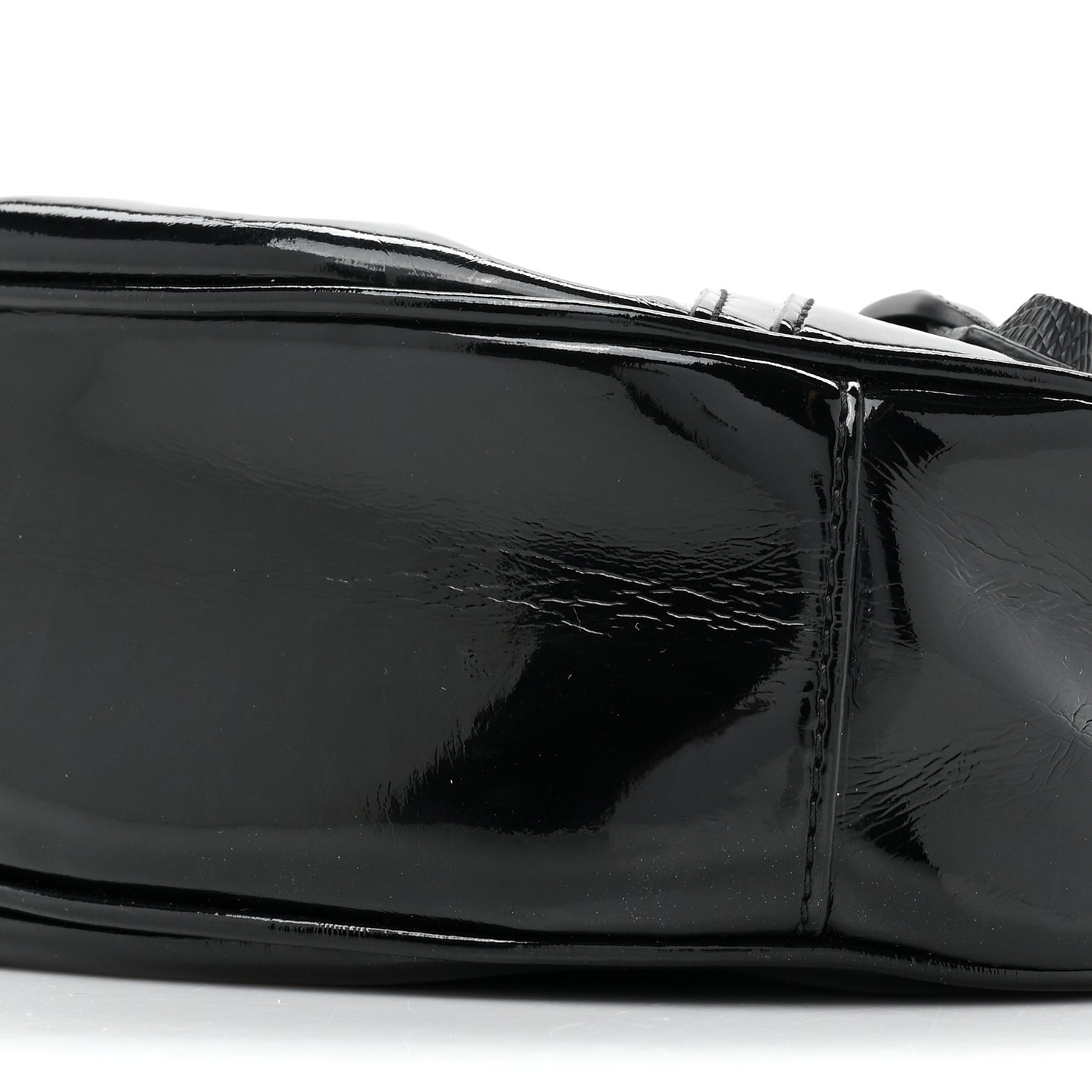 Patent Faux Leather Le Cagole Shoulder Bag XS Black