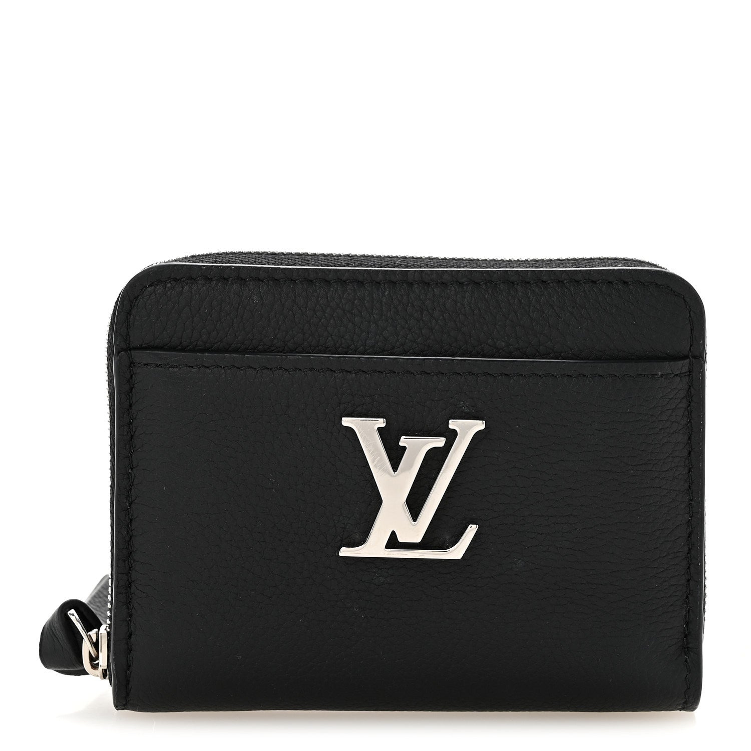 Louis Vuitton Calfskin Lockme Zippy Coin Purse Black 1 of 8