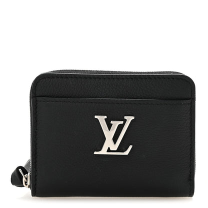 Louis Vuitton Calfskin Lockme Zippy Coin Purse Black 1 of 8
