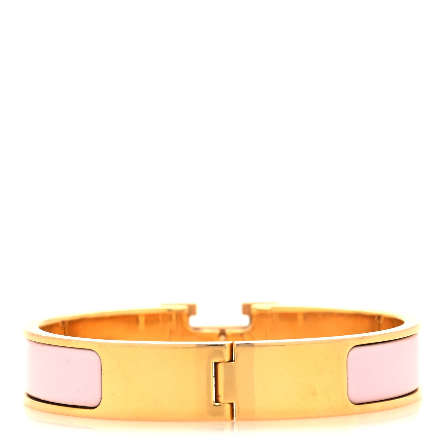 Hermes Enamel Narrow Clic Clac H Bracelet PM Rose Dragee 3 of 5