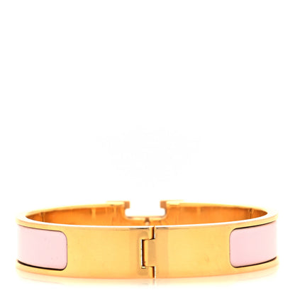 Hermes Enamel Narrow Clic Clac H Bracelet PM Rose Dragee 3 of 5