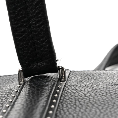 Salvatore Ferragamo Calfskin Studded Firenze Briefcase Black 13 of 18