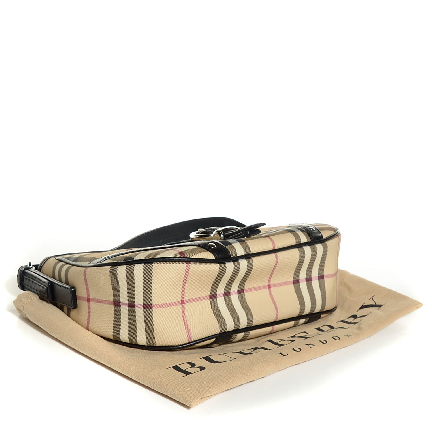 Burberry House Check Buckle Small Shoulder Bag Black 4 of 7