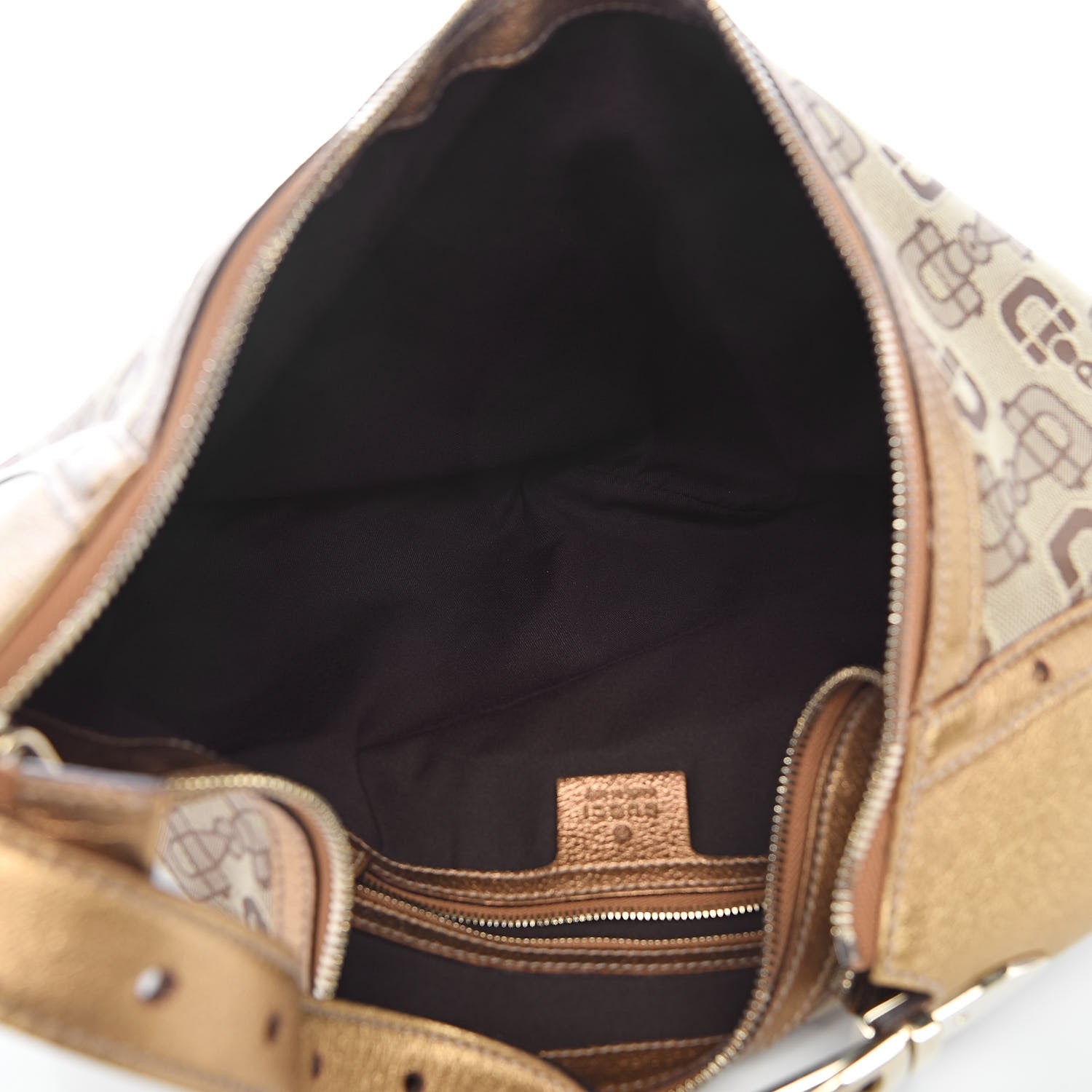 Gucci Canvas Horsebit Glam Hobo Bronze 5 of 10