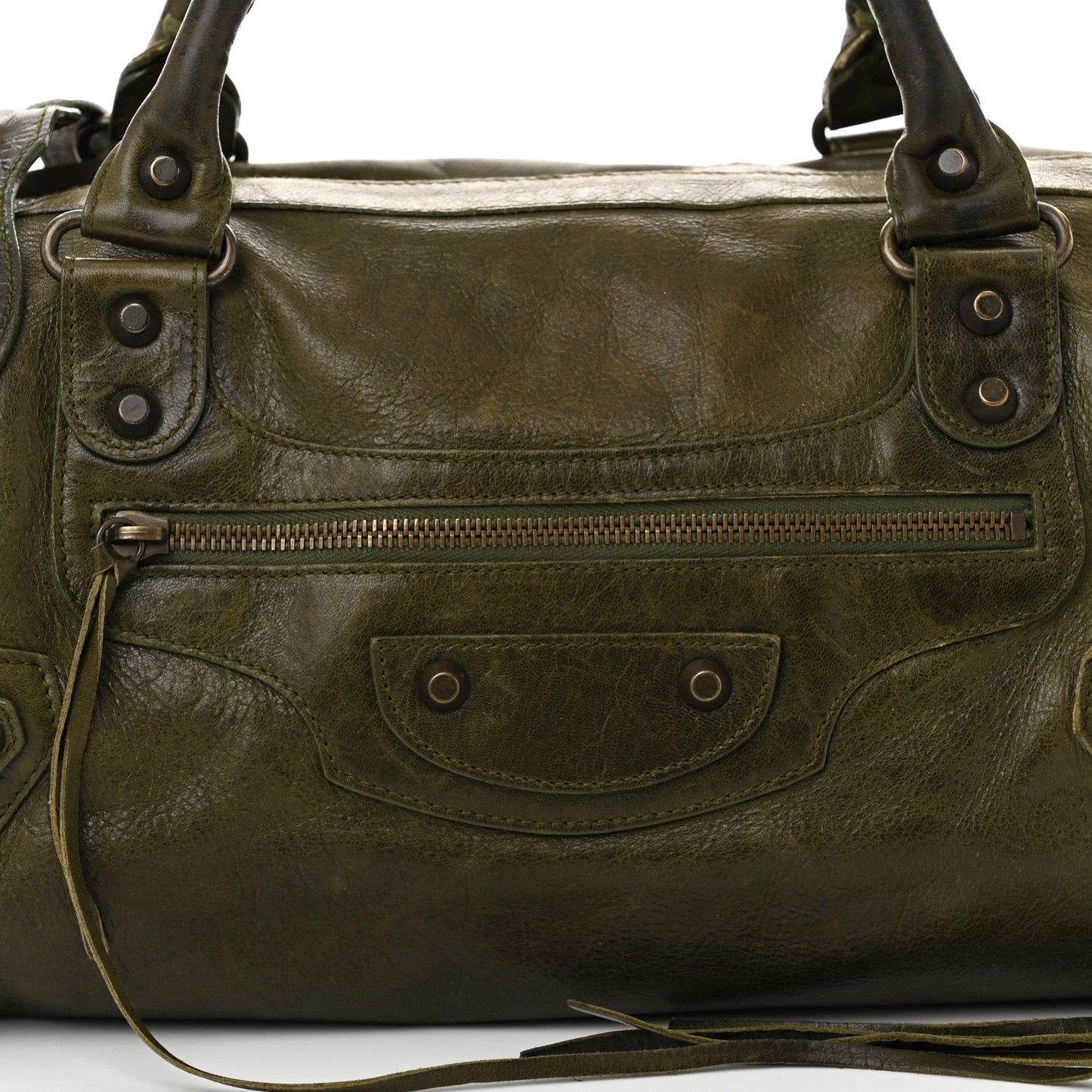 Agneau Classic Hardware Twiggy Vert Veronese