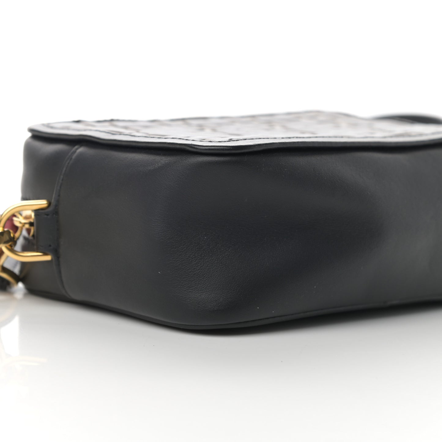 Vitello Century Bi-Color FF 1974 Embossed Mini Camera Case Maya Black