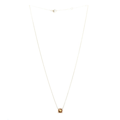 David Yurman 18K Yellow Gold Diamond Citrine 7mm Petite Chatelaine Pendant Necklace 3 of 5