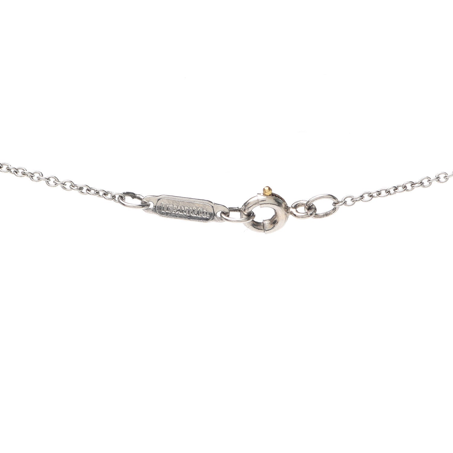 Tiffany Platinum Diamond .17ct Solitaire Pendant Necklace 5 of 5