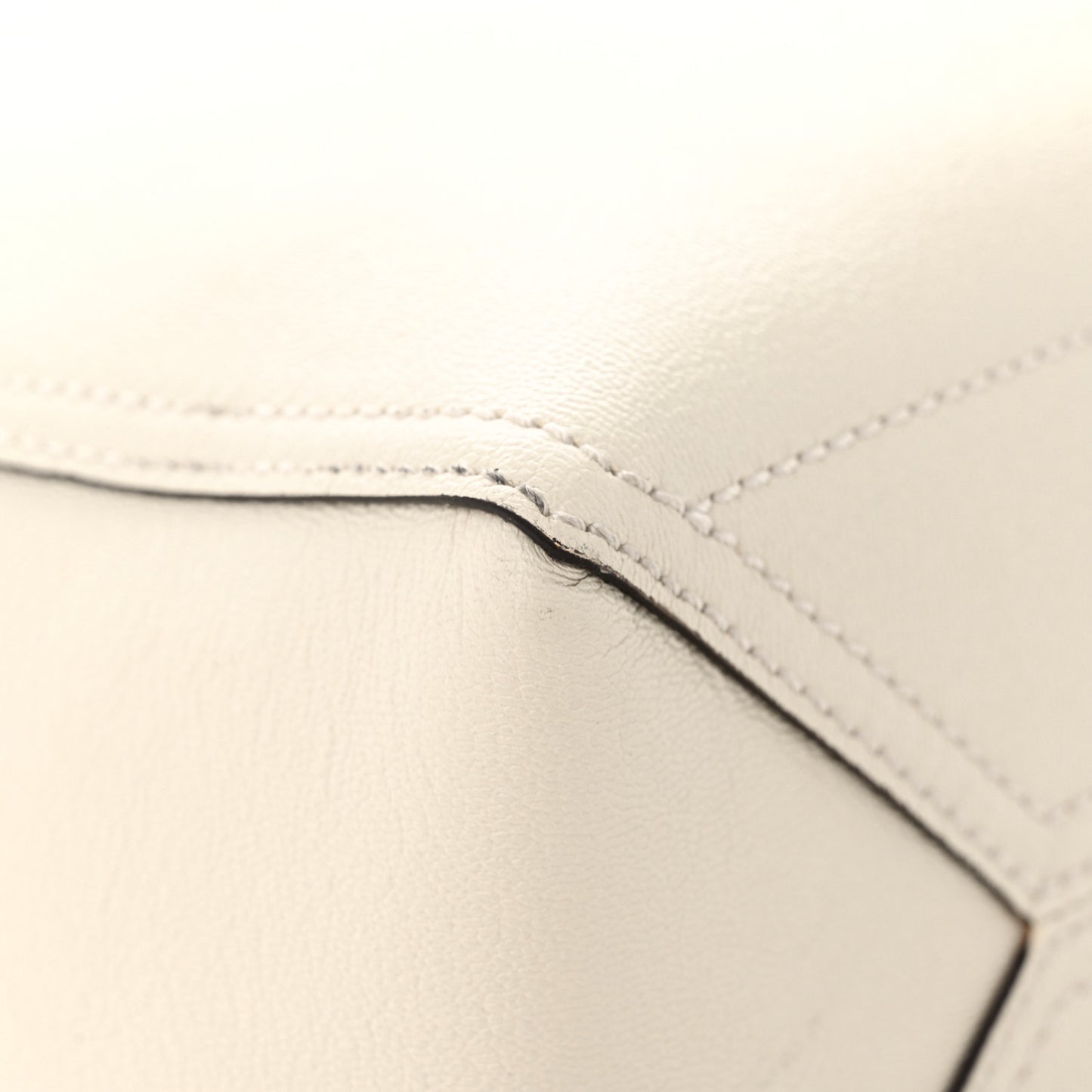 New Sakai Calfskin Lux Medium Dahlia Tote Mystic White