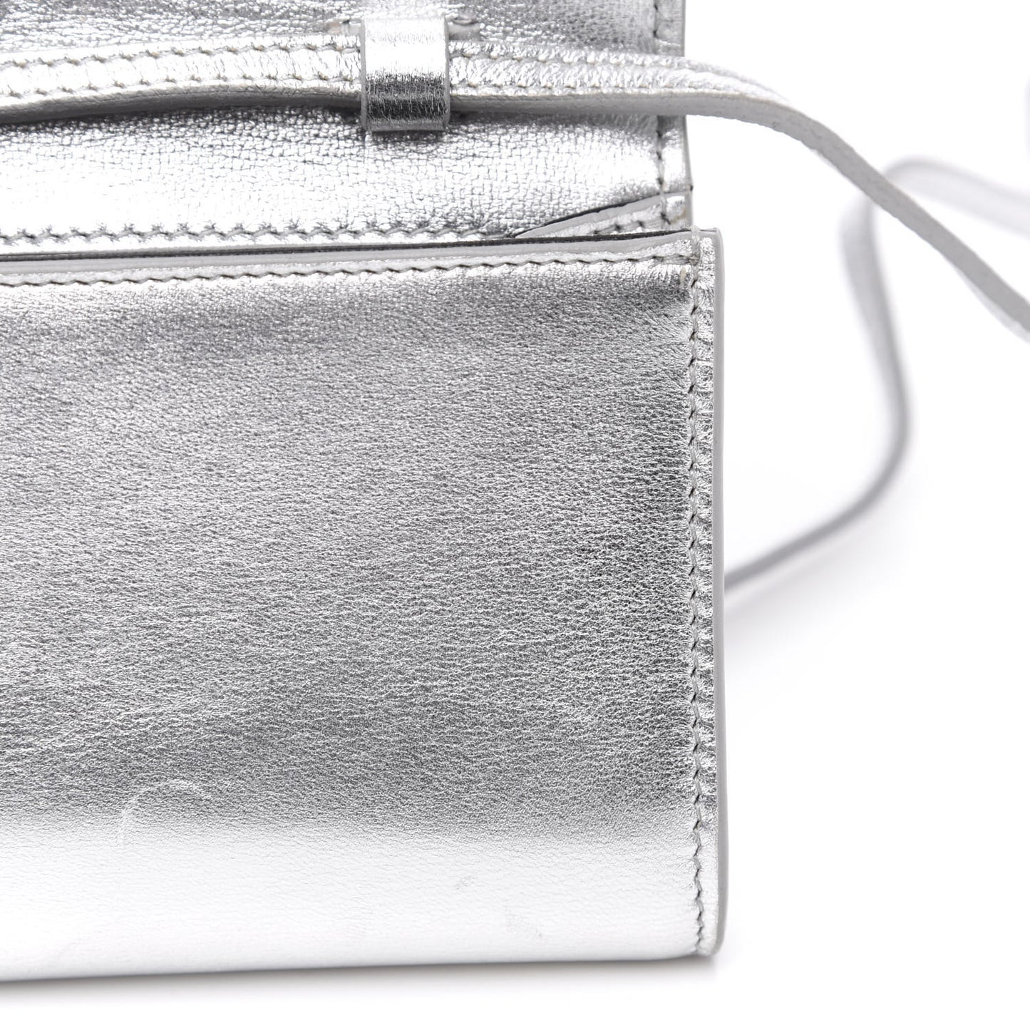 Nappa Silk Fetiche Clutch Argento