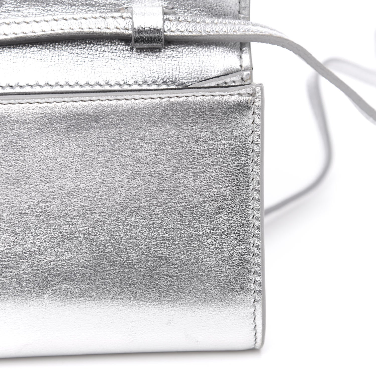 Saint Laurent Nappa Silk Fetiche Clutch Argento 15 of 15
